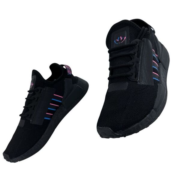 Adidas NMD R1 V2 Core Black/Pulse Blue/Pulse Magenta Men’s Size 8 - Picture 2 of 9